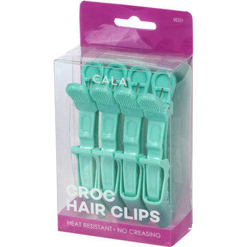 CALA  CROC HAIR CLIPS | MINT (4PK)